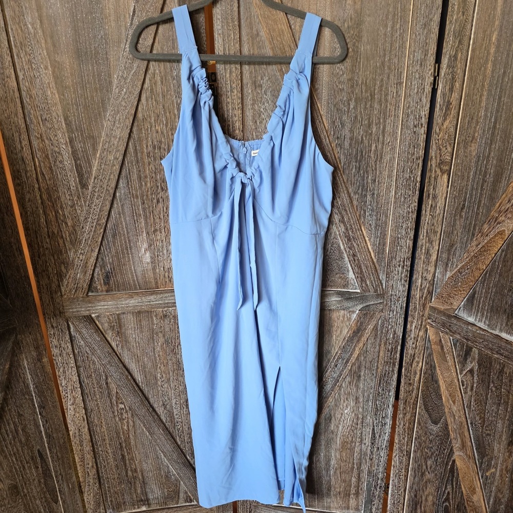 Abercrombie & Fitch Dress Women's Size XXL Blue Lightweight Tank Slip V-Neck